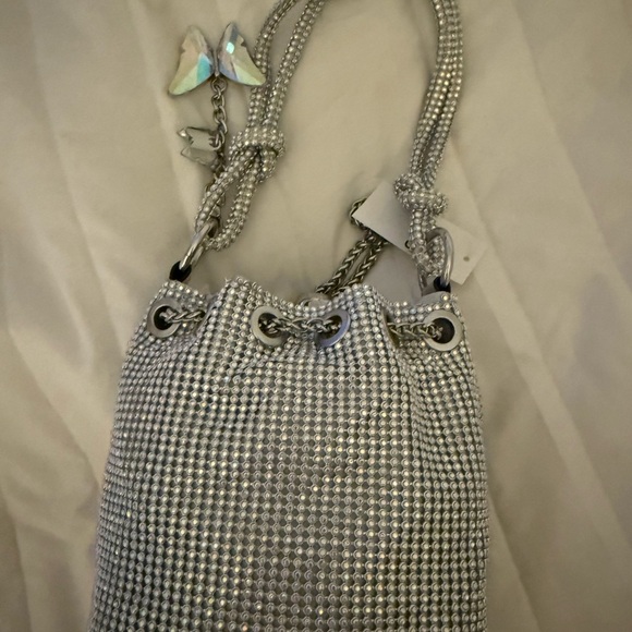 Aldo Silver Mini Bag with Chain Detail - Picture 4 of 6